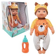 Пупс на батарейках, інтерактивний, міміка обличчя, аксес короб. 37,5 см