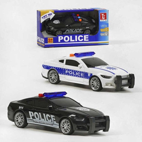 Машинка 2 цвета, свет, звук, 3 активных кнопки, инерция, в кор. 