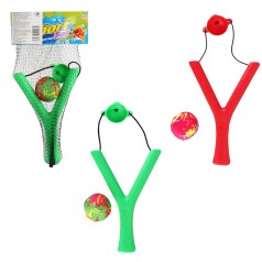 Рогатка з м'ячиком, 4 кольори у сітці