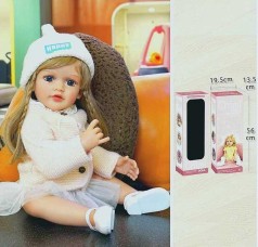 Лялька реборн "Chimi Doll" - 56 см, із щільної гуми, волосся-високотеипературна перука, в кор.