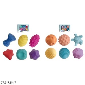 Набір текстурних іграшок LY333-5/6 2 види 6 шт. у коробці 27,3*7,5*17