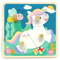 Дерев'яна логічна гра ЕДИНОРІГ