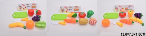 Набор игрушечных продуктов 3 вида, на липучках, досточка, нож, 13*7,3*1 см