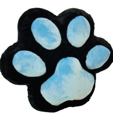 М'яка іграшка Подушка лапка середня чорно-блакитна, 45*47 см