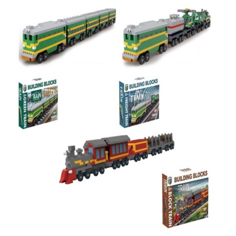 Конструктор локомотив, 4 вагони, 3 види(1220д, 1088д, 1388д), в кор-ці, 29-21-5,5см 