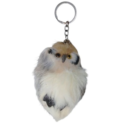Брелок Сова мех горобець