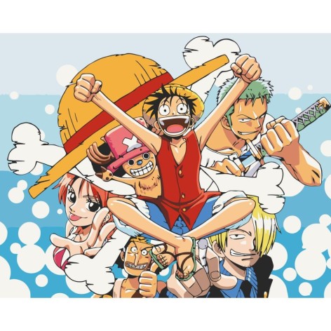 Картина за номерами (без підрамника) "Аніме. Ван Піс" 40х50 см