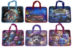 Папка-портфель ПВХ А4 дитяча .д/зош.,6в./уп.(10*12)