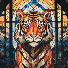 Алмазна мозаїка (не повна викладка) "Могутній погляд" 30х30 см