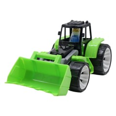 Пластиковый трактор черно-зеленый