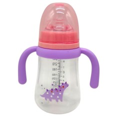 Дитяча пляшечка з грузиком 270 мл.(ДИНОЗАВРИК БУЗКОВИЙ)