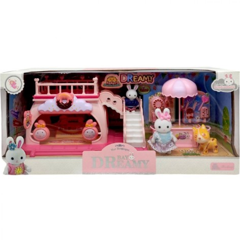 Ігровий центр “Смаколики”, 2 флоксові фігурки, меблі, собачка, аксесуари