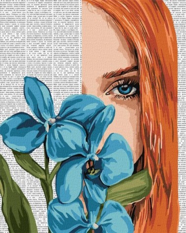 Картина по номерам - "Красочная поэзия: Голубая орхидея" ©art_selena_ua, 40х50см