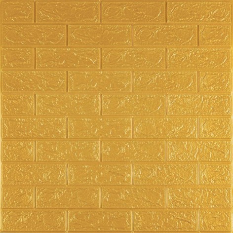 3D панель Sticker Wall "Золота цегла" 700x770x3 мм для внутрішніх робіт (SW-00000676)