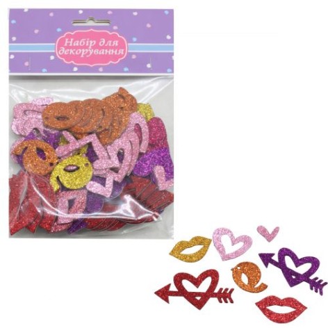 Наклейки с блестками 