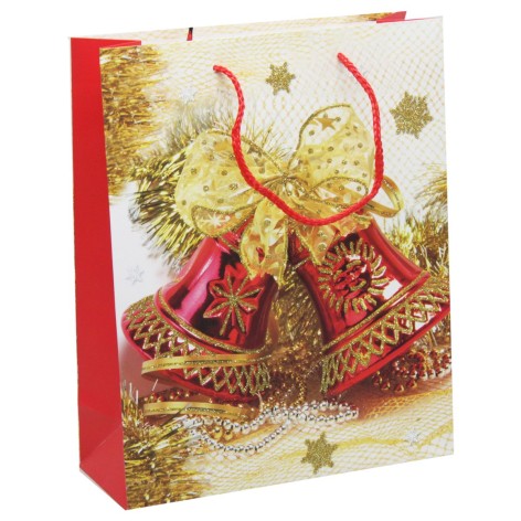 Пакет подарочный 32 х 26 см звонки