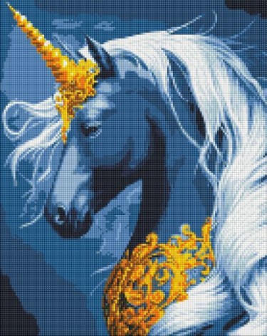 Алмазная мозаика - Волшебный единорог с голограммными стразами (AB) ©art_selena_ua