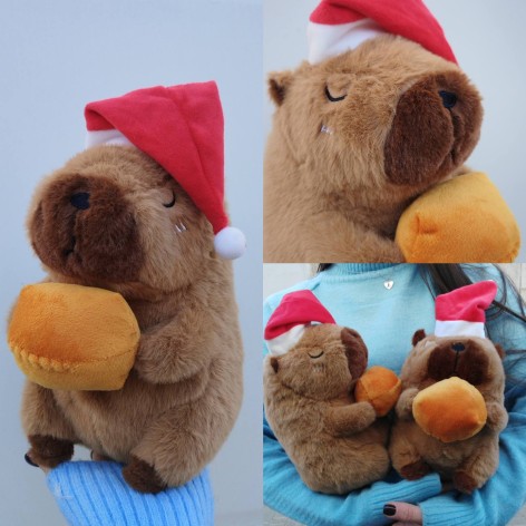 М'яка іграшка новорічна Капібара 24см