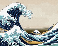 Картина по номерам Большая волна в Канагаве © Кацусика Хокусай 40х50 см