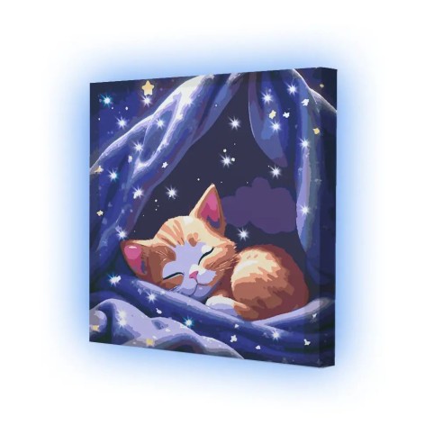 Набор для росписи 25х25 с подсветкой "Кицюня"