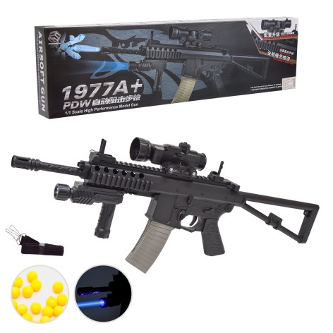 Автомат батар.,ліхтарик,приціл,кульки, с/г 70*22см 