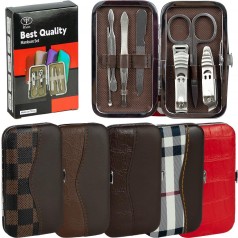 Набор для маникюра из нержавеющей стали в кож/зам футляре 7 предметов 6ШТ