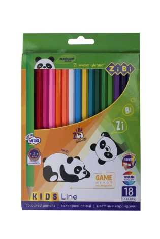Кольорові олівці, 18 кольорів, Kids Line
