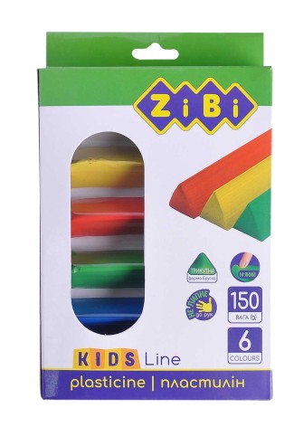 Пластилін 6 кольорів, 150гр., Kids Line