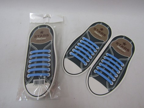 Силиконові антишнурки AntiLaces Stars Голубий 56,5мм //