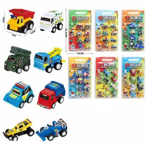 Набір машин на листі, мікс видів 