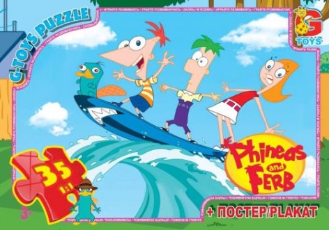 Пазлы "Финес и Ферб", 35 элементов