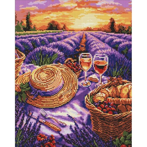 Алмазная мозаика "Пурпуровый горизонт" 40х50 см