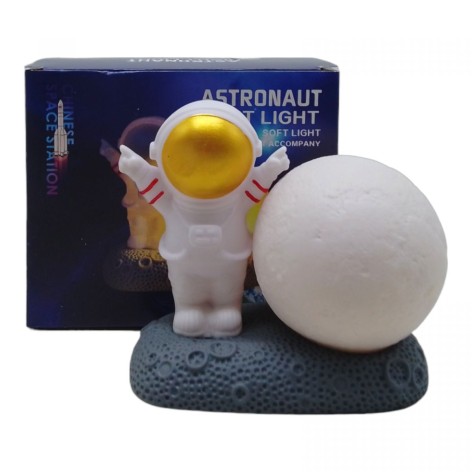 Светильник-ночник детский Космонавт 12см желтый