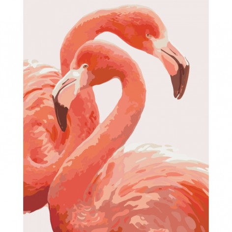 Картина по номерам Животные, птицы Грация фламинго 40*50 см