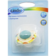 Пустушка Силіконова з прикусом 0-6 міс.(бірюзова)