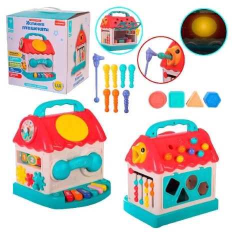Музичний сортер MIC "Хатинка пташеняти" з навчальним піаніно та іграми (PL-721-59)