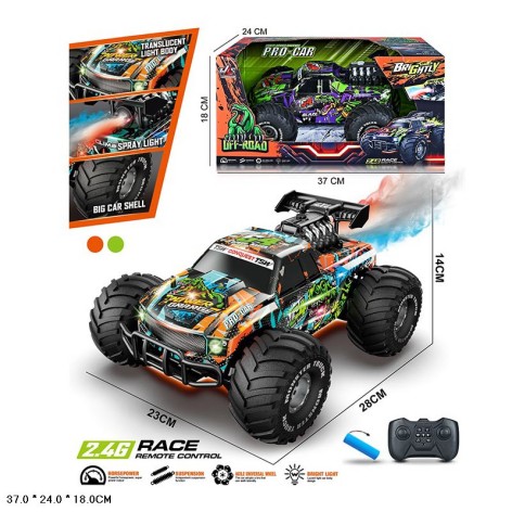 Р/К машина акум. 2 кольори, дим, світ., кор. 37*24*18см 