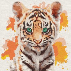 Картина по номерам "Маленький тигр" 30*30см
