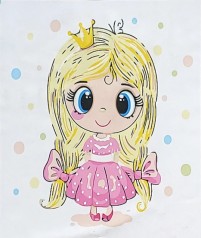 Набор для росписи по номерам Маленькая принцесса Strateg размером 30х30 см (ES213)