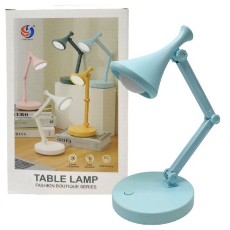Настільна світлодіодна лампа MIC "Синій" з вбудованим акумулятором та регульованими розмірами