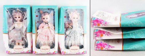 УЦЕНКА 30% Кукла 29см, шарнирная, 8 видов, в кор-це, 18-35-6см 