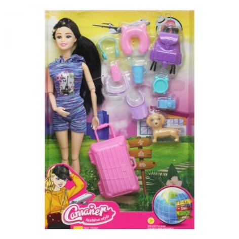 Кукла с питомцем, брюнетка