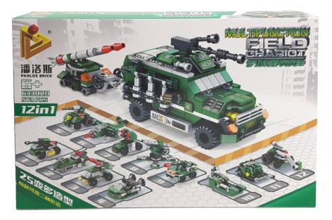 Конструктор військовий 12в1 573дет. 38*19*15см 