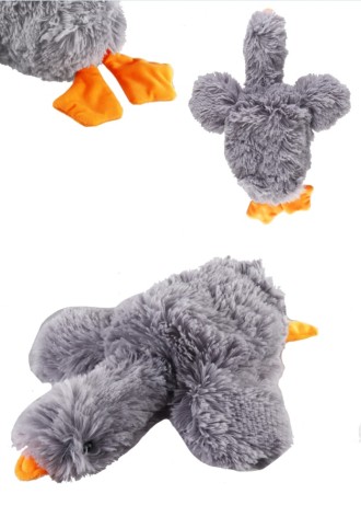 Іграшка м'яконабивна БОЙВИЙ ГУСАК, ШИЯ ЧИ ЛАПИ? СІРИЙ 40 см