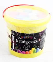 УЦЕНКА 30% Крейда кольорова серії Крейдочка відро 16 шт (12) Danko Toys