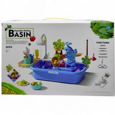 Рибальство+мийка (39 елементів, кран, автоматична подача води, вудочка, рибки, овочі, щітка, гірки)
