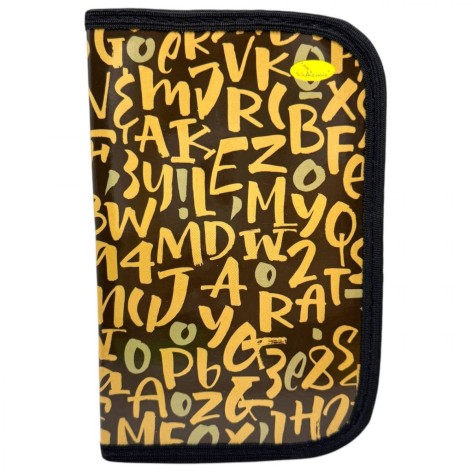 Пенал ламінований "Alphabet" на змійці 1 відділення 19*13 см