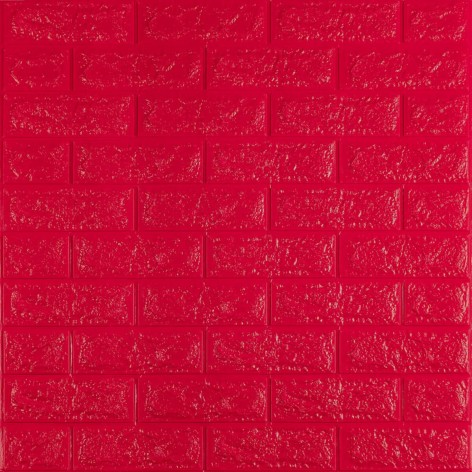 3D панель Sticker Wall "Цегла Червона" 700x770x7 мм для внутрішніх робіт (SW-00000054)