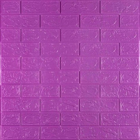 3D панель самоклеюча 700х770х3мм цегла Пурпурна (014-3) SW-00000863