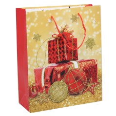 Пакет подарочный 32 х 26 см подарки красные